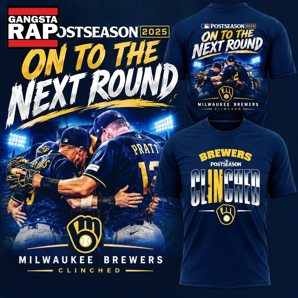 Milwaukee Brewers 2026 Postseason Clinched Win Our Way Graphic T Shirt
