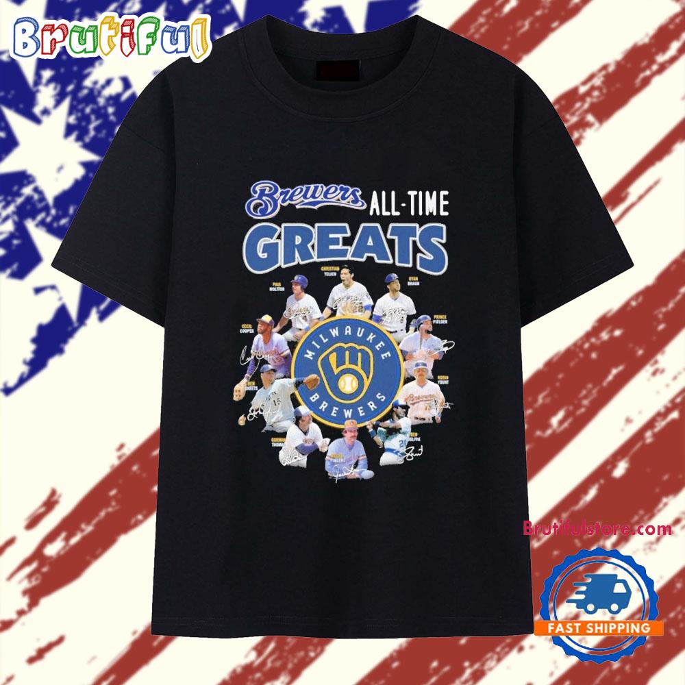 Milwaukee Brewers All-Time Greats Signature T Shirt