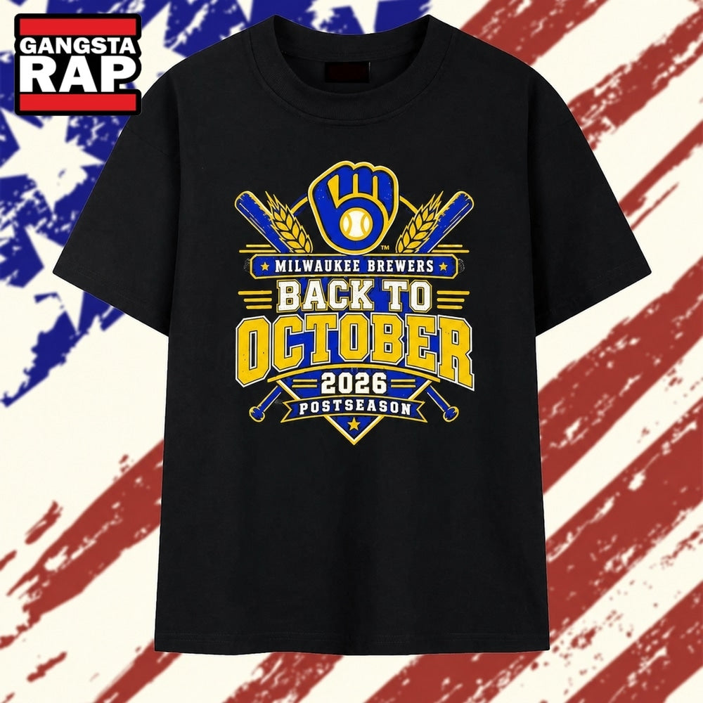 Milwaukee Brewers Back to October 2026 Postseason T Shirt