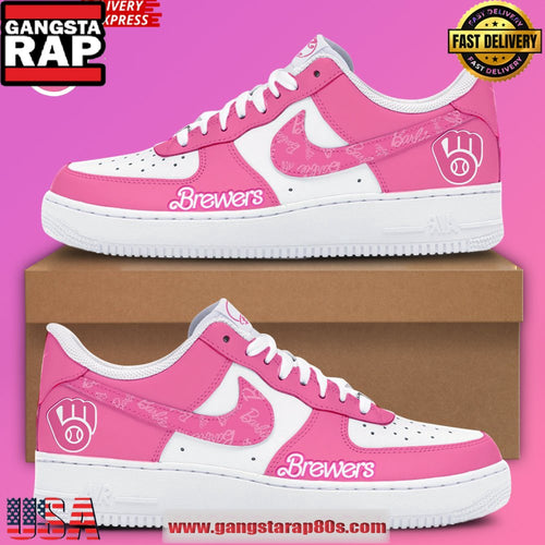 Milwaukee Brewers Barbie Night Limited Air Force 1 Running Sneakers Shoes