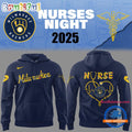 Milwaukee Brewers Baseball NURSES NIGHT 2025 Navy Hoodie