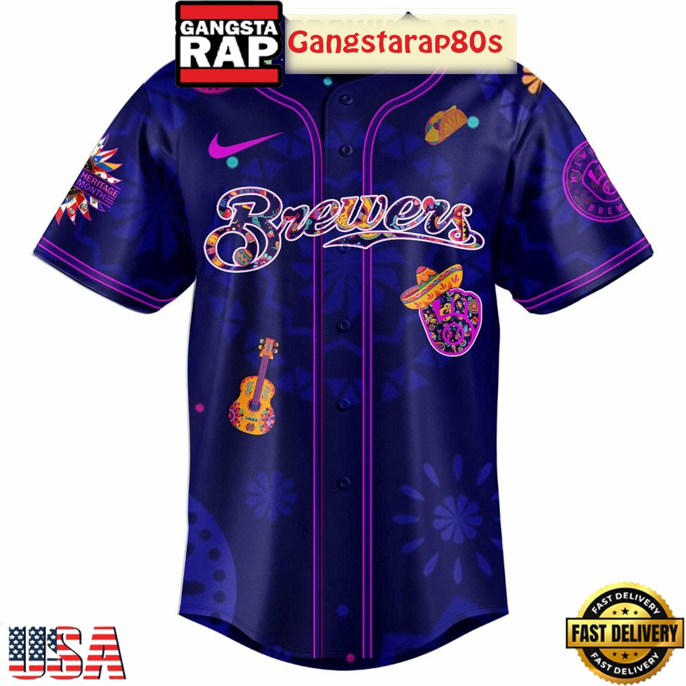 Milwaukee Brewers Hispanic Heritage Celebrations 2025 Unique Design Baseball Jersey