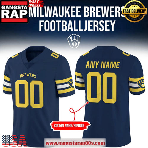 Milwaukee Brewers New Uniform 2025 Football Jersey