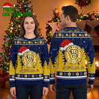Milwaukee Brewers Santa Hat Logo Christmas Trees Ugly Christmas Sweater