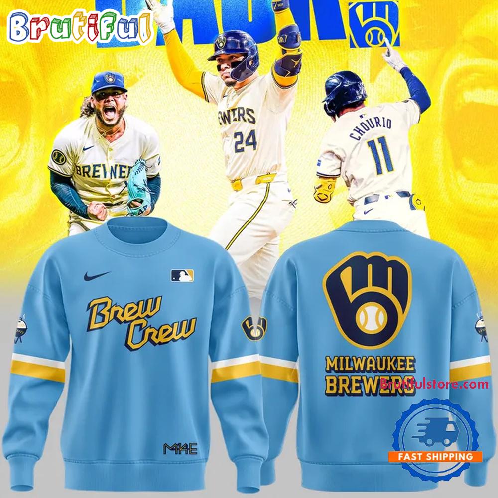 Milwaukee Brewers Special New Blue City Connect Hoodie T-Shirt