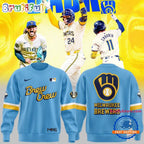 Milwaukee Brewers Special New Blue City Connect Hoodie T-Shirt