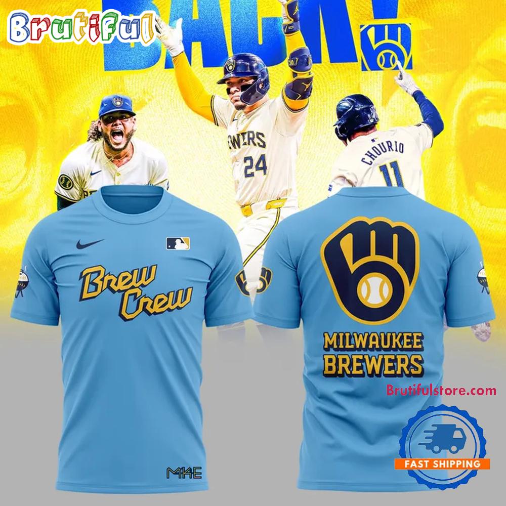 Milwaukee Brewers Special New Blue City Connect Hoodie T-Shirt