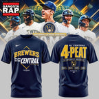 Milwaukee Brewers The FIRST 4 Peat in NL Central History Hoodie T-Shirt