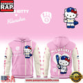 Milwaukee Brewers x Hello Kitty Pink Night 2026 Unisex Hoodie