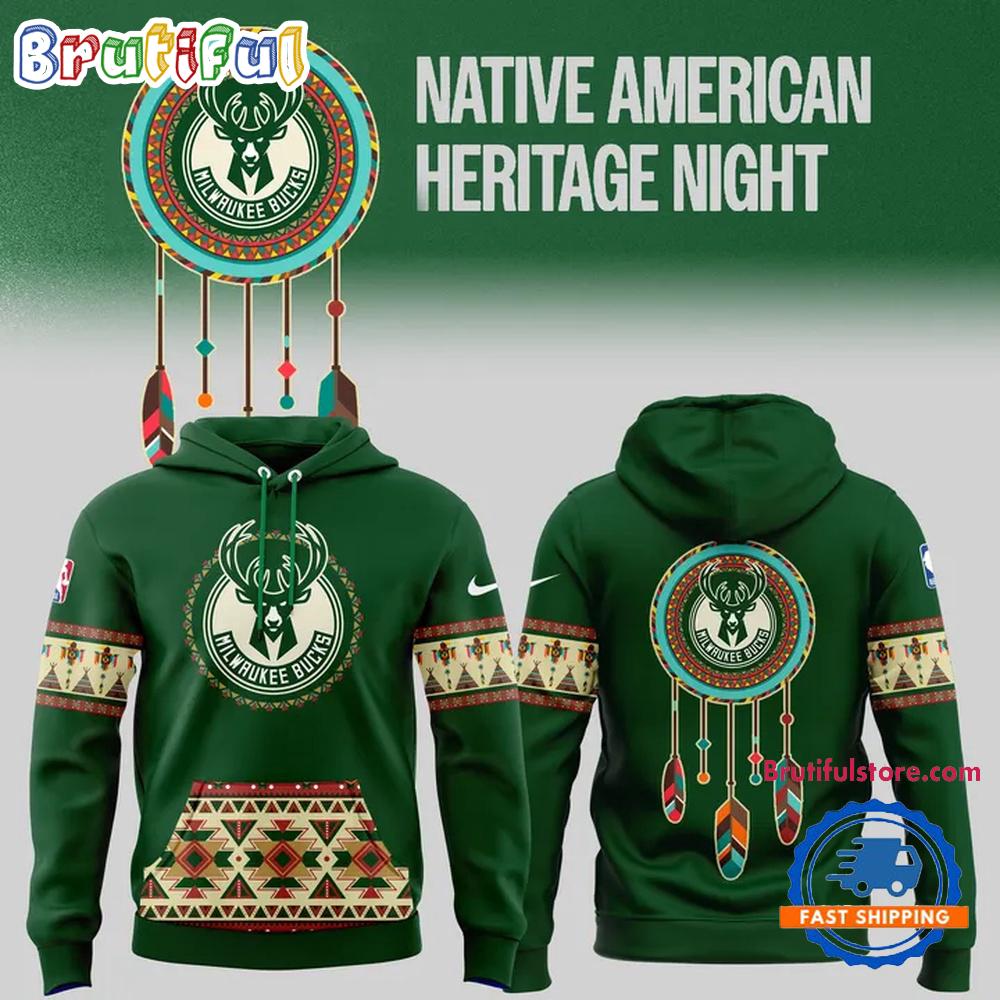 Milwaukee Bucks Native American Heritage Night 2026 Special New Hoodie T-Shirt