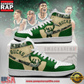 Milwaukee Bucks NBA New 2026 Version Air Jordan 1 High Top Shoes