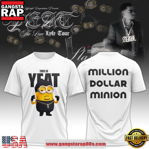 Minions x Yeat 2026 The Love Lyfe Tour Million Dollar Minion T Shirt