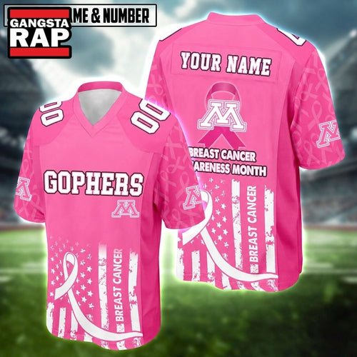 Minnesota Golden Gophers NCAA Breast Cancer Awareness Month 2026 Football Jersey