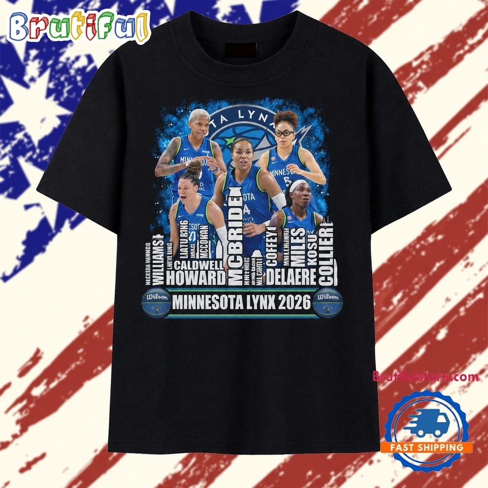 Minnesota Lynx 2026 Roster Basketball Players Graphic T Shirt
