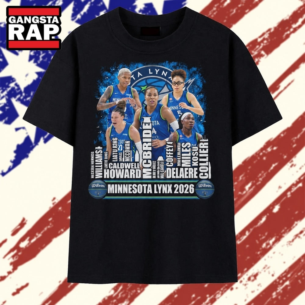 Minnesota Lynx 2026 Roster Basketball Players Graphic T Shirt