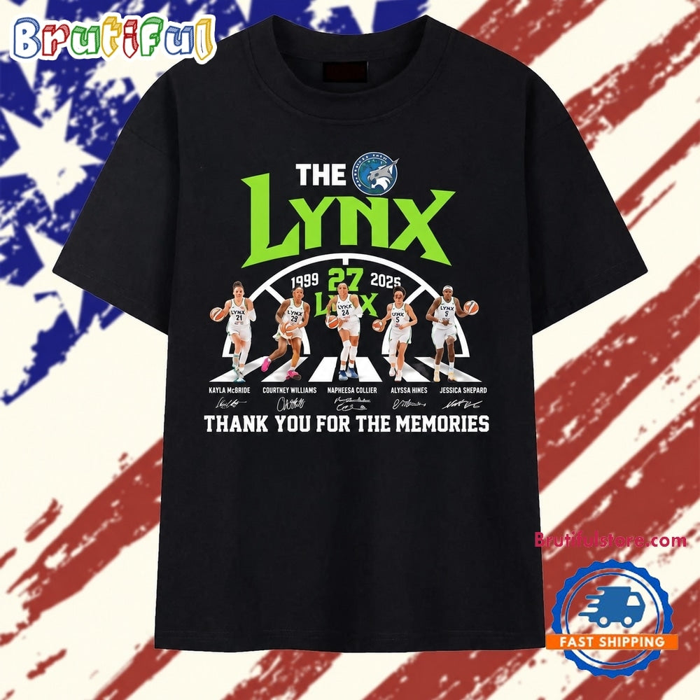 Minnesota Lynx Abbey Road Signatures Thank You For The Memories T Shirt