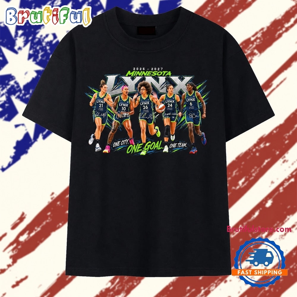 Minnesota Lynx Basketball 2026 2027 Signatures Graphic T Shirt