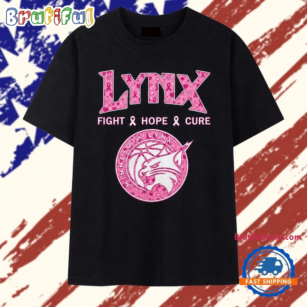 Minnesota Lynx Fight Hope Cure Breast Cancer Awareness Ribbon T Shirt