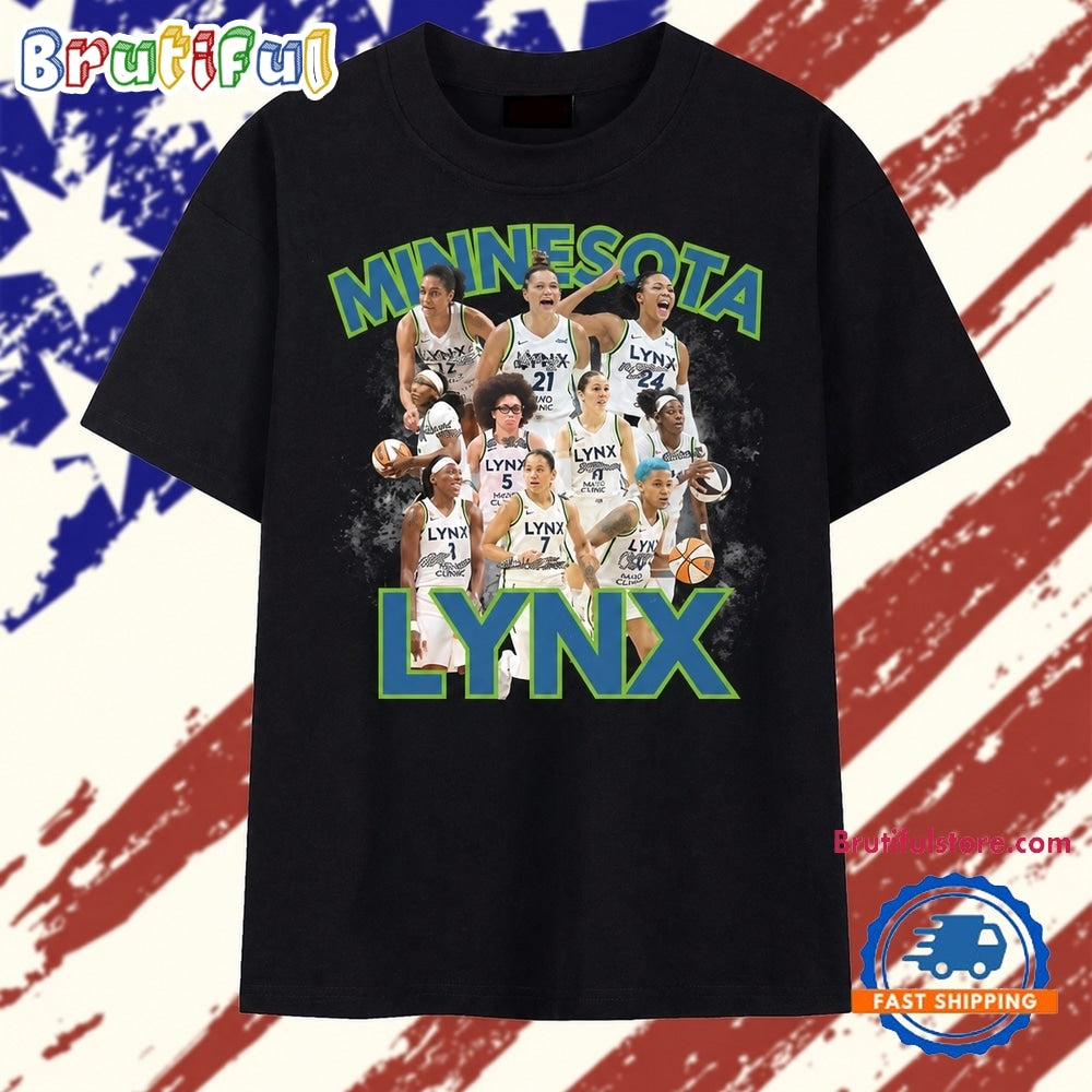 Minnesota Lynx WNBA Team Players Vintage Bootleg Graphic T Shirt