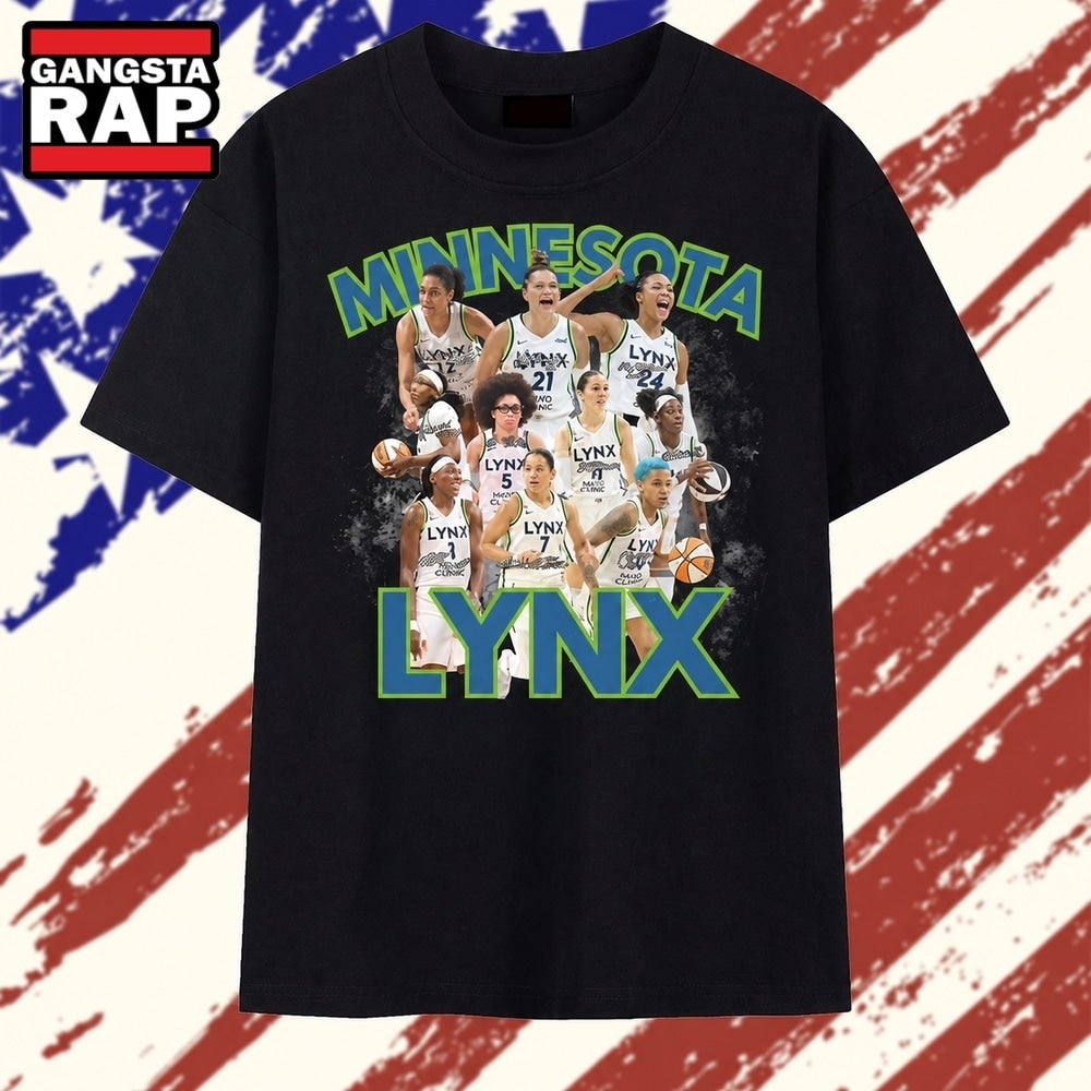 Minnesota Lynx WNBA Team Players Vintage Bootleg Graphic T Shirt