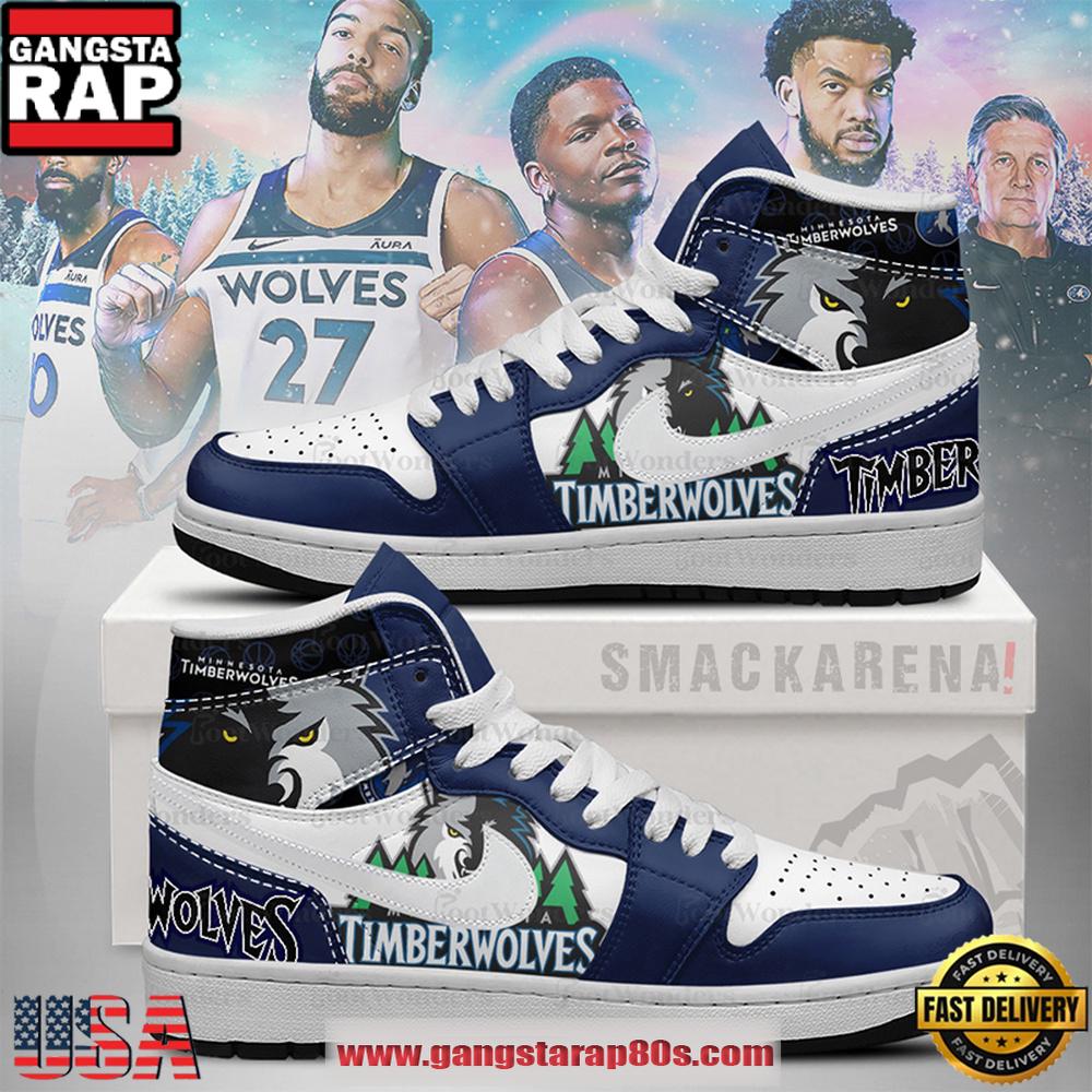 Minnesota Timberwolves NBA Nike Air Jordan 1 Sneakers Shoes