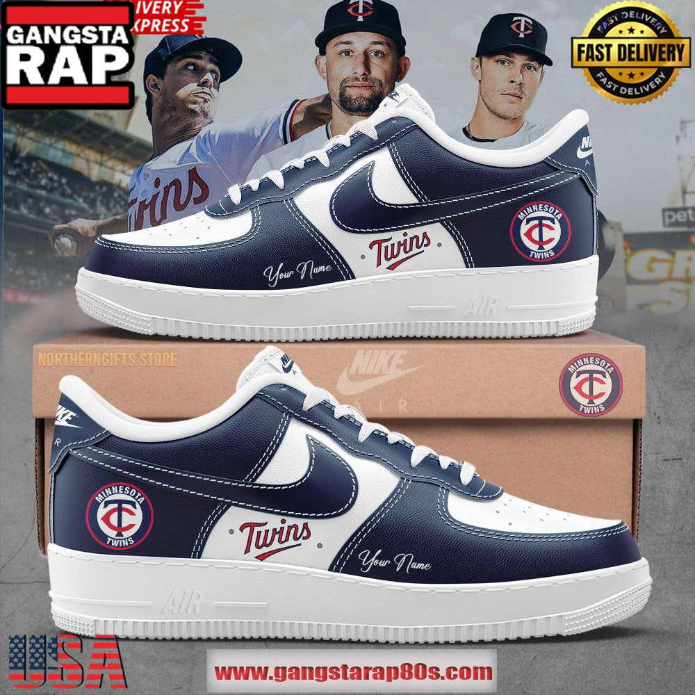 Minnesota Twins 2025 Custom Air Force 1 Running Sneakers Shoes