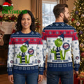 Minnesota Twins Grinch Santa Hat Snowflake Ugly Christmas Sweater
