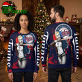 Minnesota Twins Harley Quinn Baseball Bat Ugly Christmas Sweater