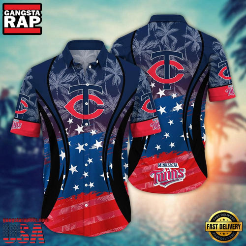 MLB Minnesota Twins Team Logo Hot Summer Aloha Hawaiian Shirt