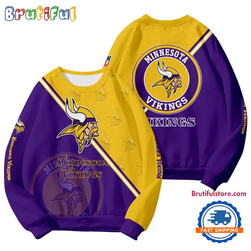Minnesota Vikings 2025 NFL Customized Round Neck Sweatshirt