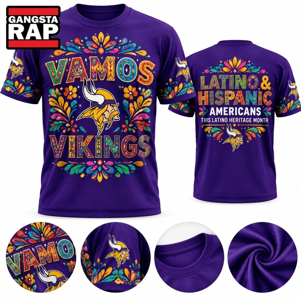 Minnesota Vikings 2026 Latino Heritage Month Graphic T Shirt