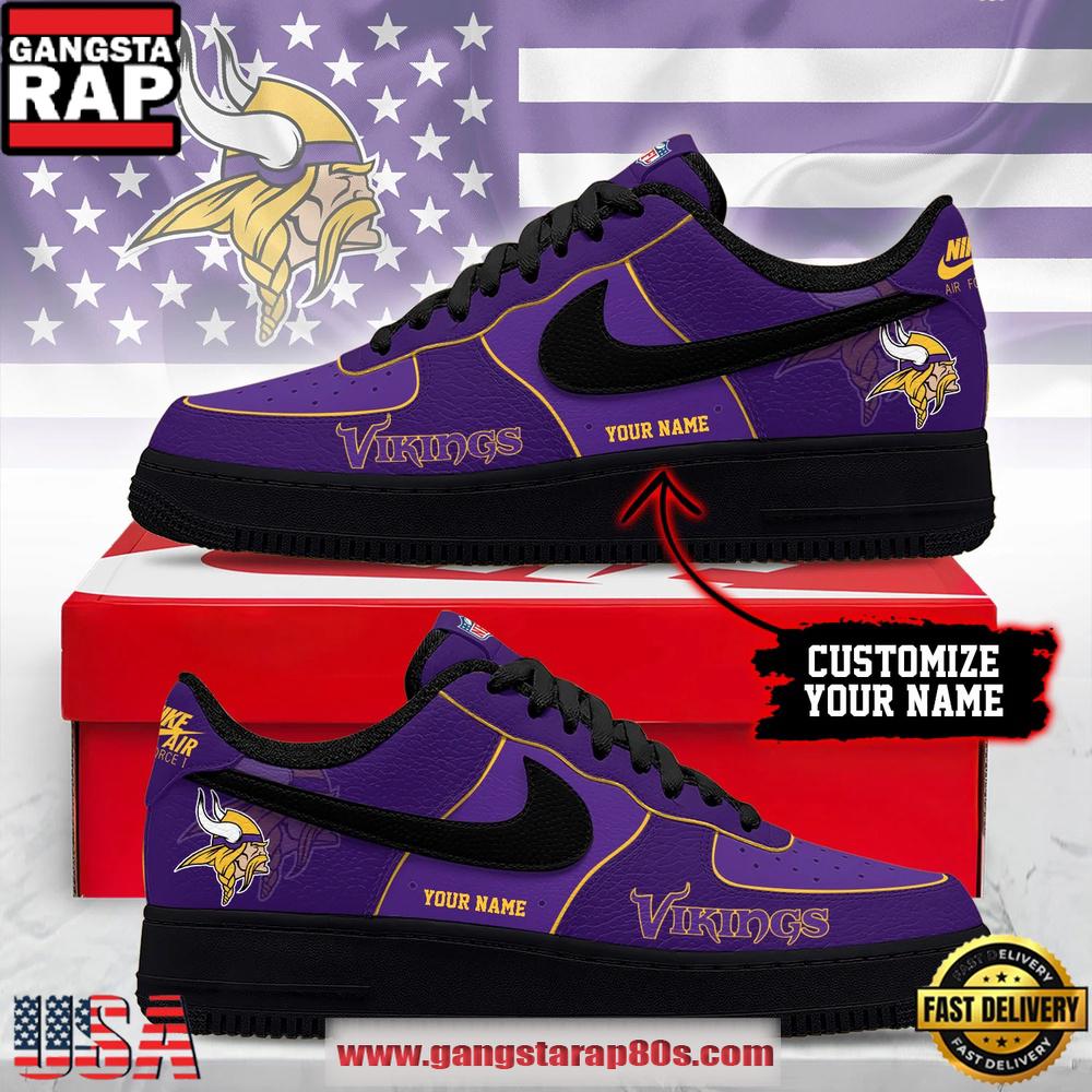 Minnesota Vikings New 2026 Version NFL Custom Air Force 1 Running Sneakers Shoes