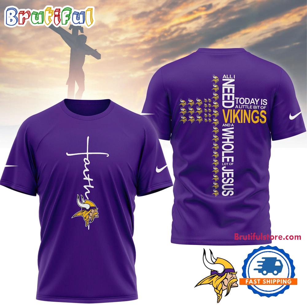 Minnesota Vikings 2026 NFL Faith Love Special New 3D Shirt