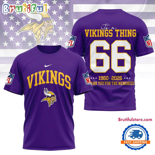 Minnesota Vikings 2026 NFL Legacy Limited Edition 3D Shirt