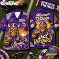 Minnesota Vikings 2026 NFL Mascot Beach Vibes Summer Hawaiian Shirt