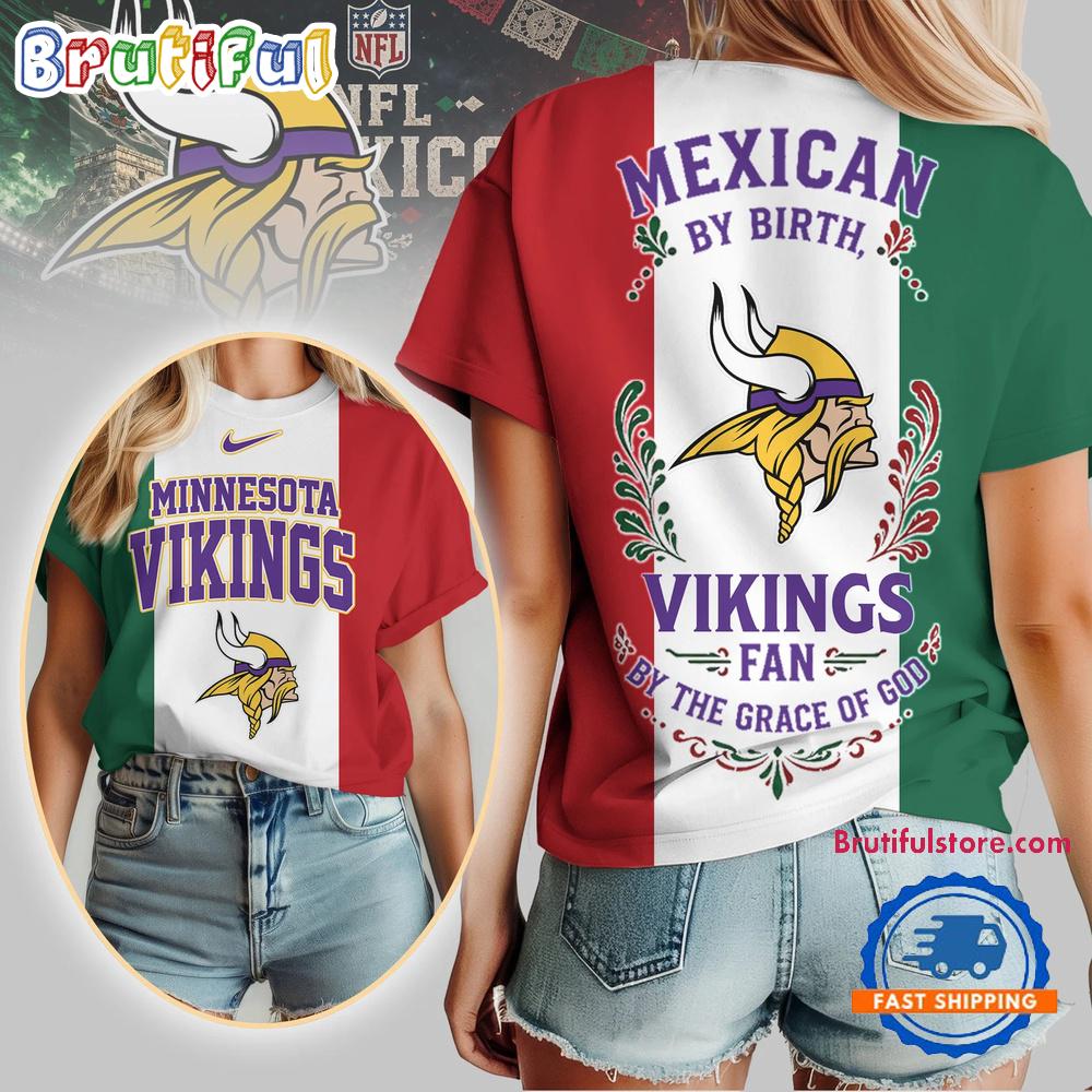 Minnesota Vikings 2026 NFL Mexican By Birth Unisex 3D Shirt