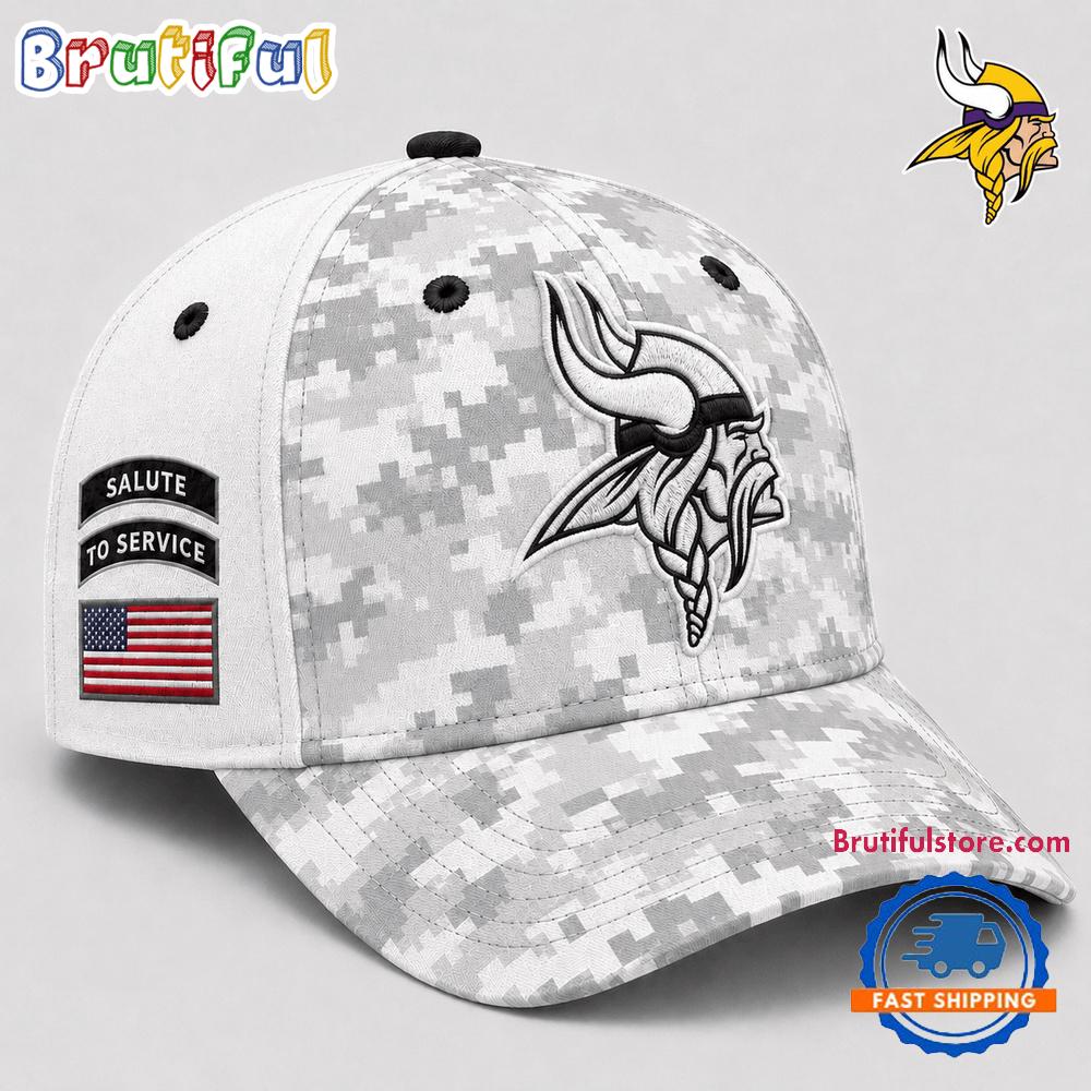 Minnesota Vikings 2026 NFL Salute to Service Digital Camo Baseball Cap