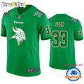 Minnesota Vikings #33 Dalvin Cook Jersey St. Patricks Day Kelly Green Lucky Football Jersey