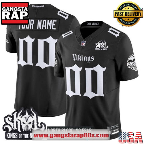 Minnesota Vikings ‘Gothic Norseblood Edition’ Limited Edition Custom Football Jersey