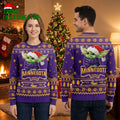 Minnesota Vikings Grogu Santa Hat Ugly Christmas Sweater
