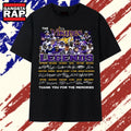 Minnesota Vikings Legends Vintage Roster Signatures Graphic T Shirt