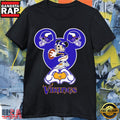 Minnesota Vikings Mickey Mouse Love Hand Sign Football T-Shirt