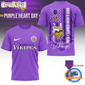 Minnesota Vikings National Purple Heart Day Limited Edition 3D Shirt