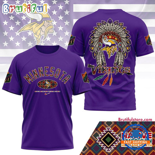 Minnesota Vikings Native American Heritage Month 3D Shirt