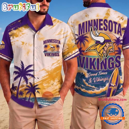 Minnesota Vikings NFL Beach Vibes Team Summer Hawaiian Shirt