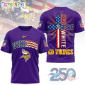 Minnesota Vikings NFL God America 250 Years Limited Edition 3D Shirt
