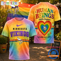 Minnesota Vikings NFL Pride Human Being Color May Vary 3D T Shirt