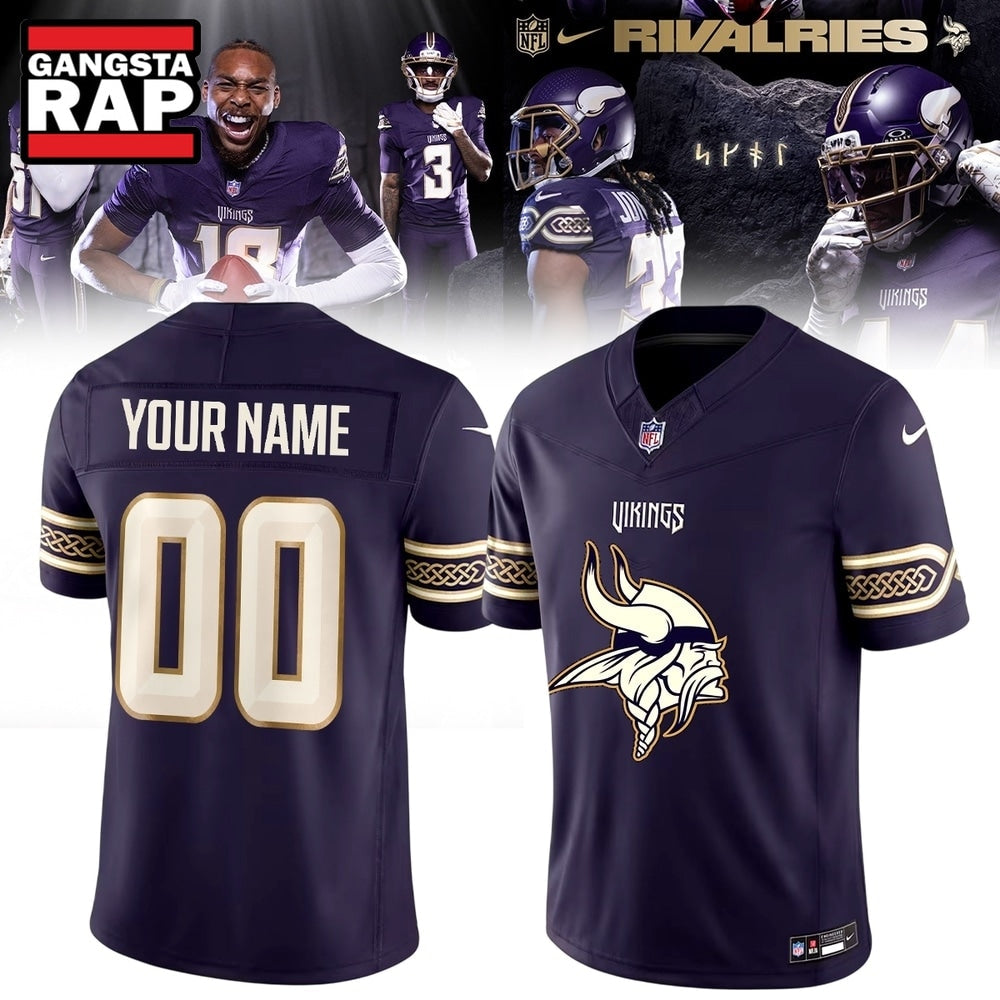 Minnesota Vikings NFL Rivalries 2026 Custom Name And Number Football Jersey
