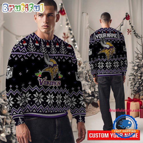 Minnesota Vikings NFL Special Edition New Ugly Christmas Sweater