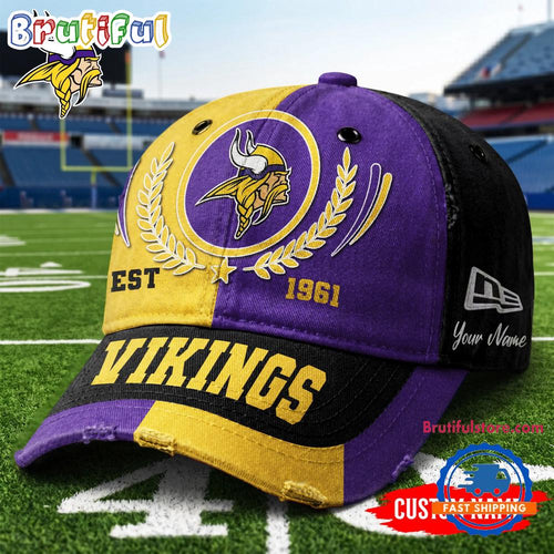Minnesota Vikings NFL Split Color New Era Classic Cap